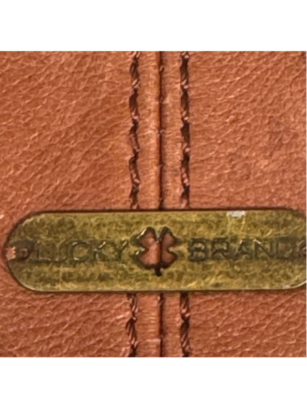 Lucky Brand Brown Leather Studded Crossbody Messenger Bag Boho Western - Picture 4 of 13